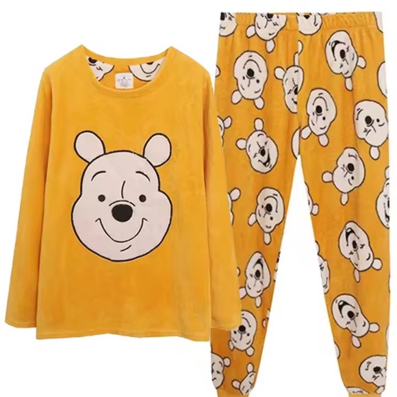 Disney Women Winnie the Pooh Print Sweatshirt/Bottom PJ Set. Size 12/14. - Picture 1 of 8